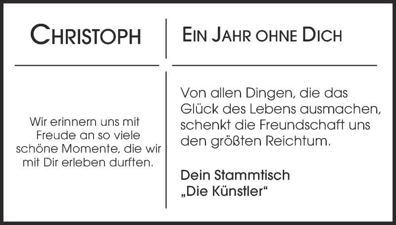  Traueranzeige für Christoph Pierk vom 14.07.2015 aus Münstersche Zeitung und Münsterland Zeitung